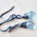 Sky Blue Topaz Drop Earrings Infinity Gemstone Jewelry December Silver Dangle