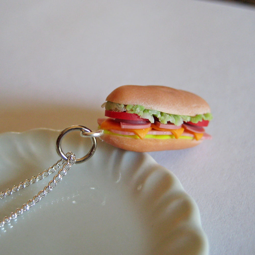 Sub Sandwich Necklace - Food Jewelry
