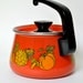 Vintage-Enameled-Orange-Teapot-1970-Rare SALE Was 44.99