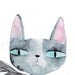 Blue eyed cat card