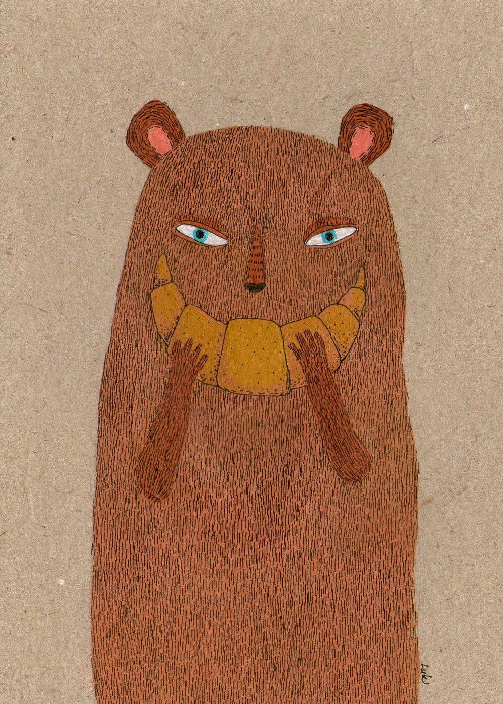 Croissant Bear card