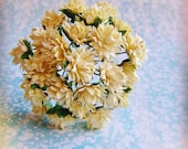 Warm Ivory Dahlias Vintage style Millinery Flower Bouquet - for decorating, gift wrapping, weddings, party supply, holiday