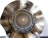 GOLD METALLIC - Hand Painted Recycled Record Bowl - Free Shipping