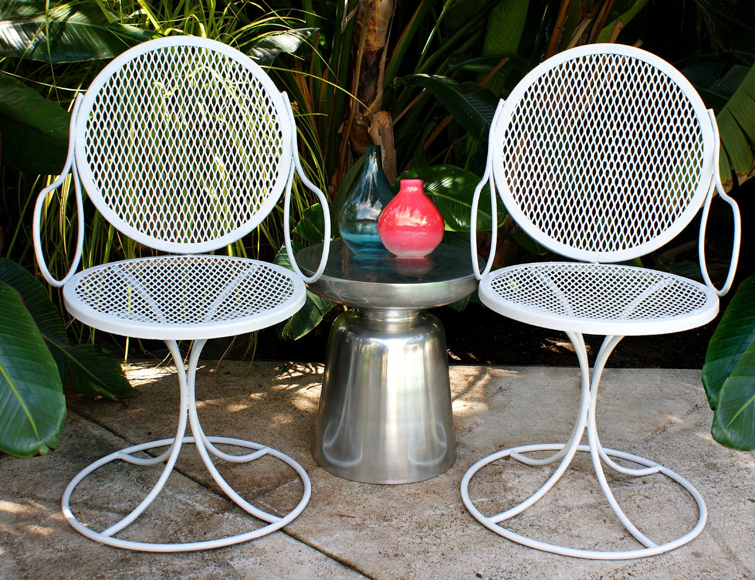 Salterini Tulip Patio Chairs Pair