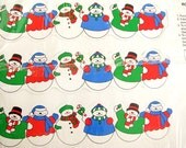Vintage Snowmen Garland from Current (NIP)