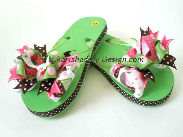 One Pair Hair Bow Flip Flops