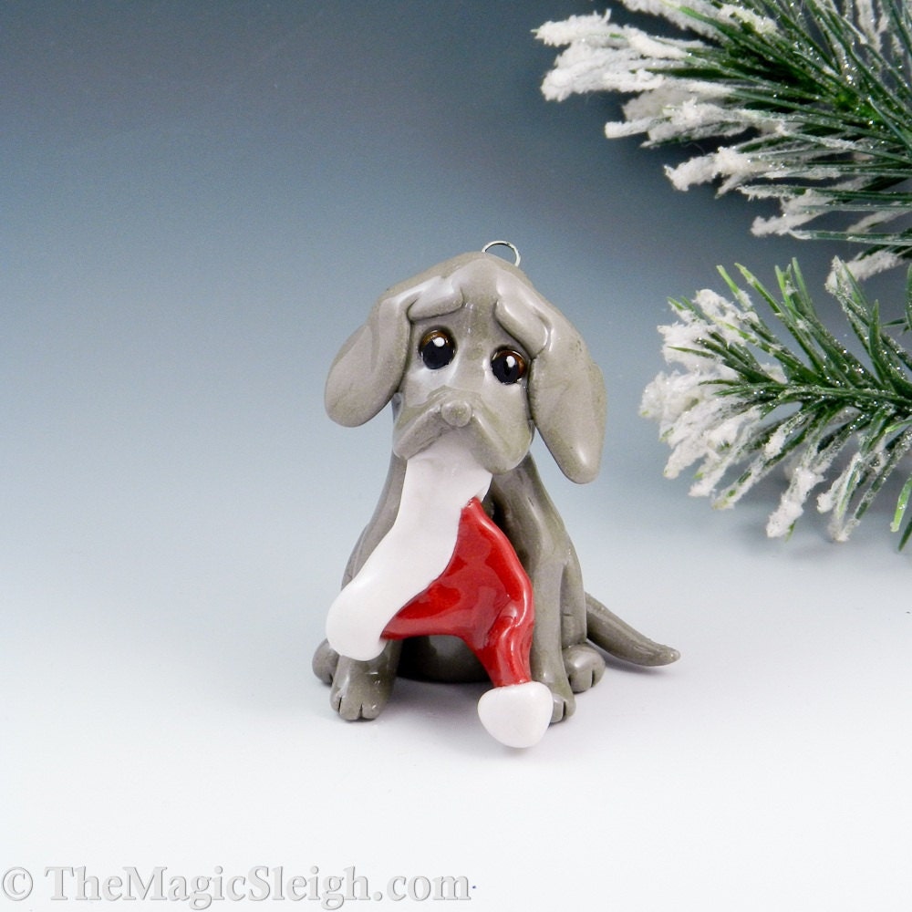 items similar to weimaraner christmas ornament santa hat items similar to weimaraner christmas ornament santa hat