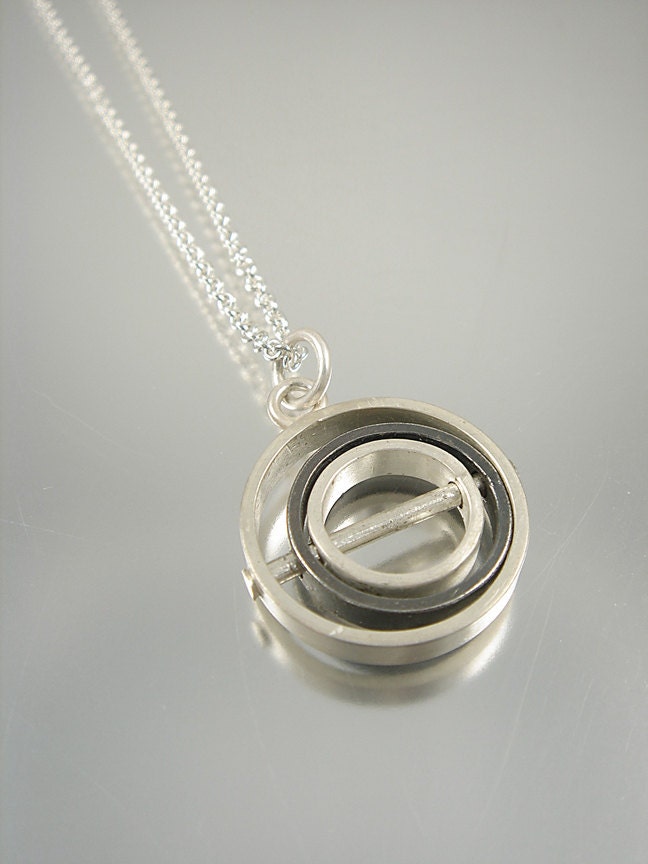 OCD Series - OCD Oxidized Circle Grayscale Pendant