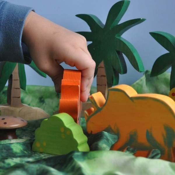 Wooden Toy - Wooden Dinosaur Set 4 / Waldorf Toys