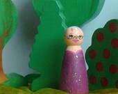 Wooden Toy - Wooden Peg Doll, Fairy Godmother / Waldorf Toy