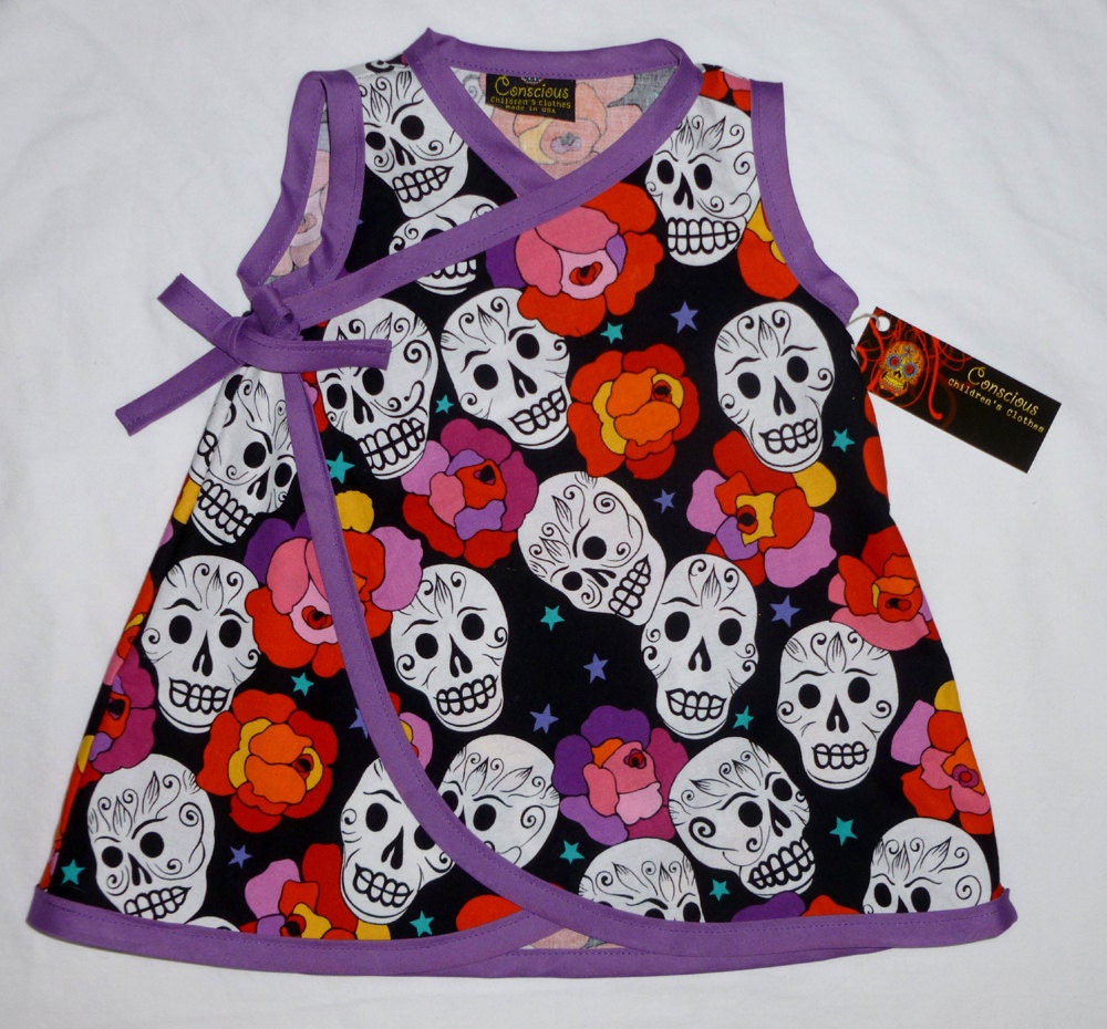 New Cutie Sugar Skulls Girl's Dress 4t-6