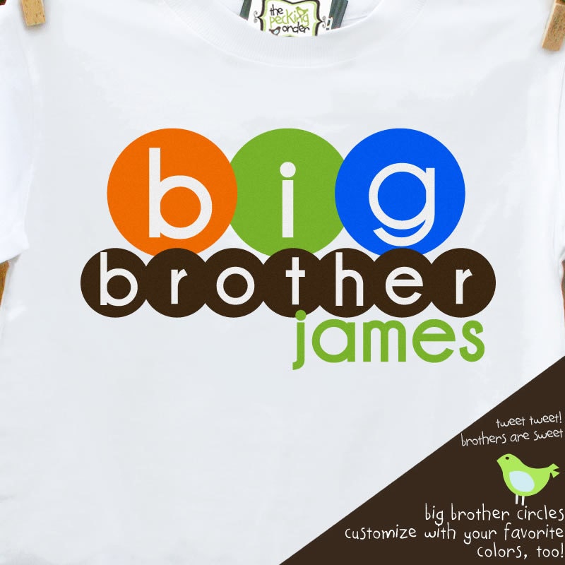 Custom big brother multicolor circles Tshirt