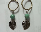 Turquoise Leaf  Earrings