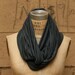 Teal Blue Jersey Loop Scarf Infinity Scarf Cowl Scarf