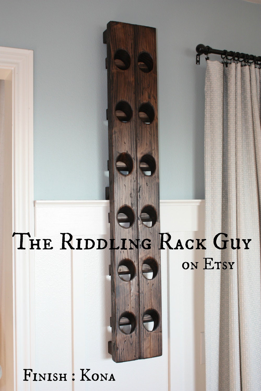 Riddling Rack - 12 Bottle - 2X6 - Wall Mount