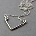 Chevron Necklace. Short Version. Recycled sterling silver geometric necklace. Simple, modern jewellery by Epheriell