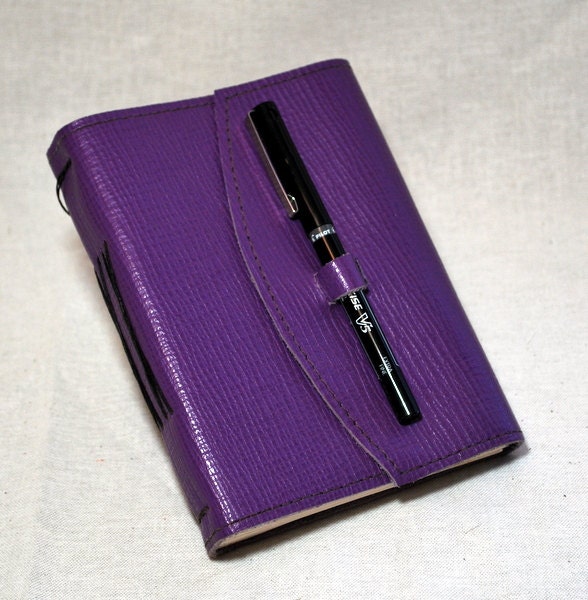 Purple Medium Travel Journal with Pen Closure