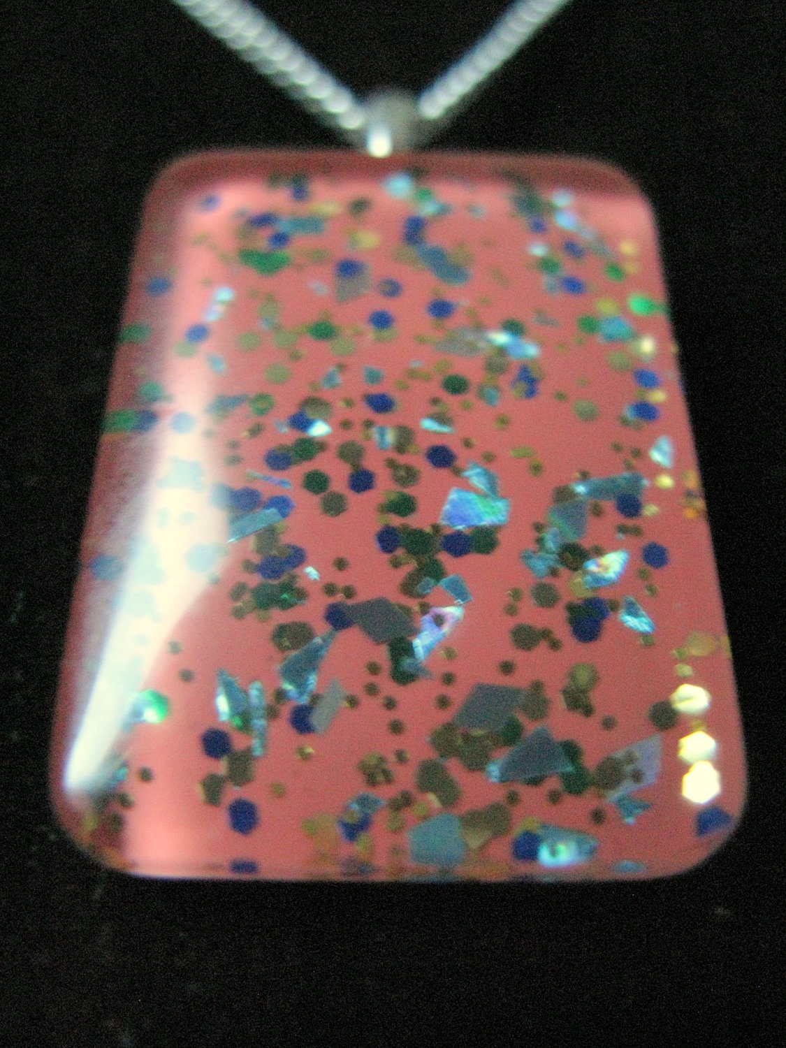 Dancing Peach nail polish necklace