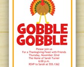 Gooble Gooble Thanksgiving Dinner Invitation (set of 10) Il_170x135