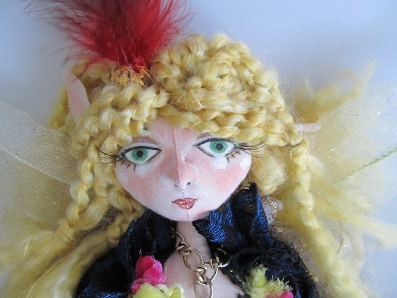 THE SORCERER, soft sculpture fairy doll, Ooak
