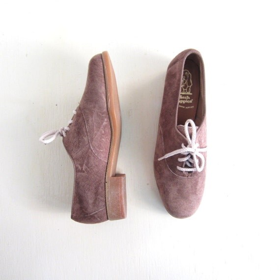 Vintage Suede Oxfords / 1970s Hush Puppies / by SmallEarthVintage