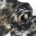 Silk Scarf - Licorice - Hand Painted Ladies Scarves Black White Gray Grey Charcoal