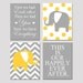 Modern Nursery Quad - Set of Four 8x10 Prints - Now We Have Everything, Chevron Elephant, Our Happily Ever After, Polka Dot Elephant