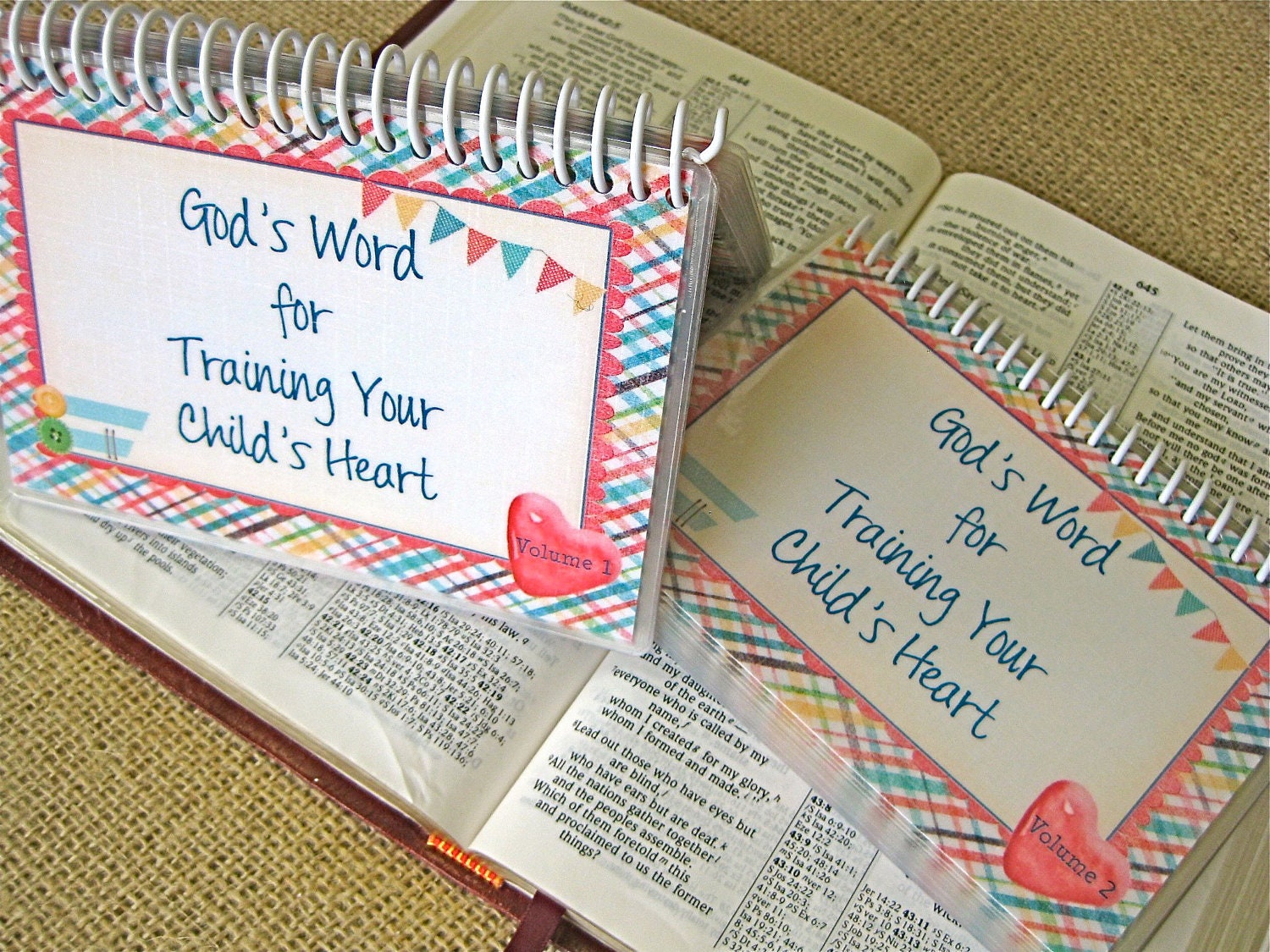 SALE - God's Word for Training Your Child's Heart Combo Set - Volume 1 AND Volume 2, Spiral-Bound, Laminated Cards