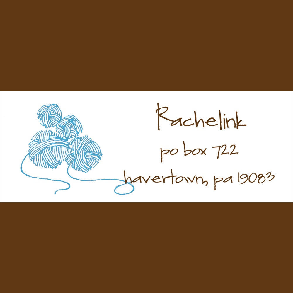yarn return address labels