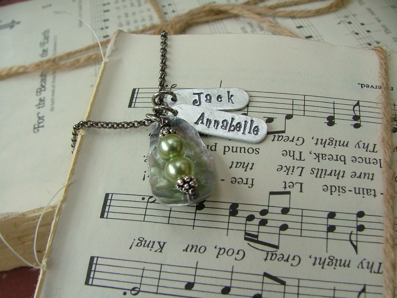 Like Peas In A Pod Custom Hand Stamped Mommy Neckalce by MyBella