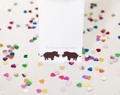 Love you Long Time - set of 5 gift tags