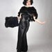 Vintage 1930s Ostrich Cape and Muff - Fantastic Deco Era Black Ostrich Fringe Cape with Massive Matching Muff