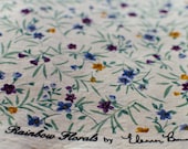 Rainbow Florals Quilt Fabric - Cream