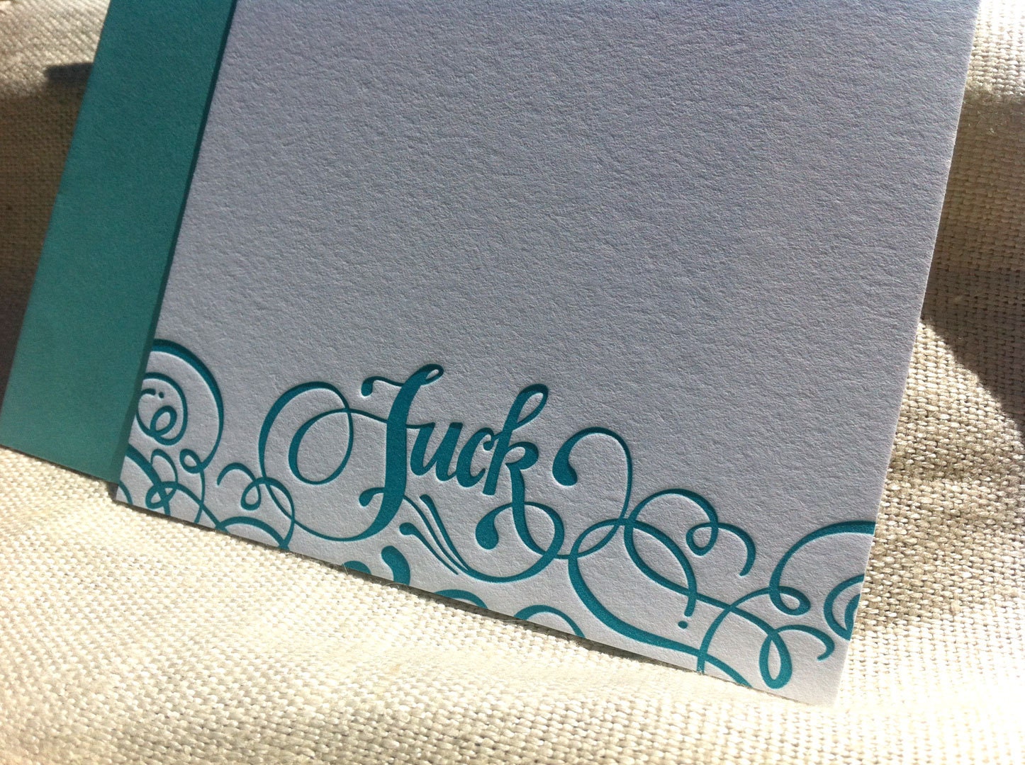 What the BLEEP: "Fuck" letterpress stationery