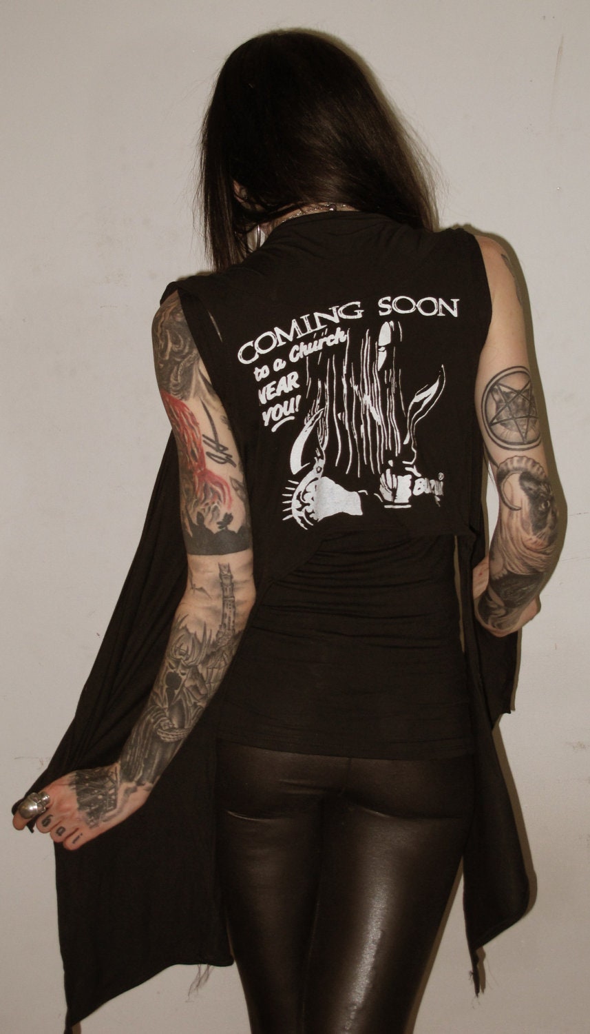 Burzum Girls Church Near You Drape Vest by HellCouture on Etsy