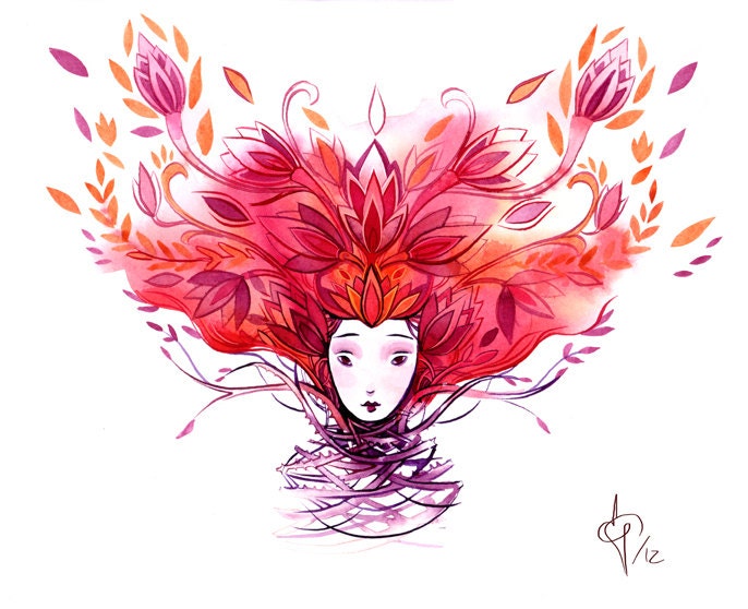 flora 8.5x11 watercolor print
