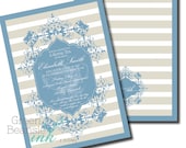 FORMAL TEA Printable Party Invitation - Blue and Gray Il_170x135