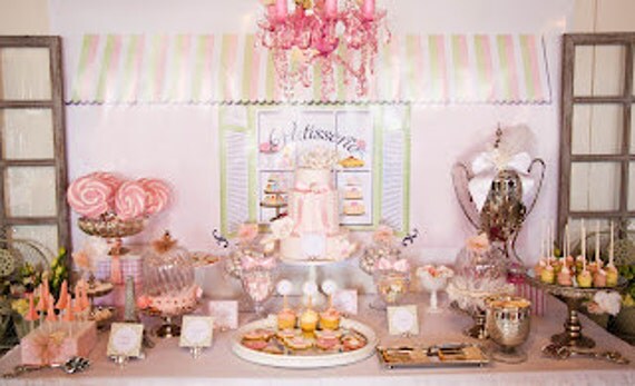 French Patisserie Printable Party Backdrop - You print Il_570xn