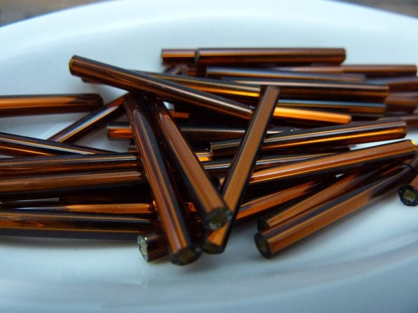 Antique 25mm Bugle Beads