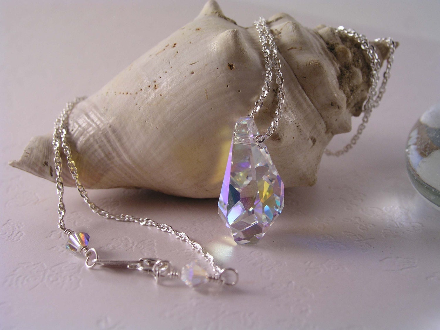 Swarovski Crystal Necklace, Glam Bride Necklace, Wedding Bridal Necklace, Gift,  Bridal Party, Bridal Jewelry