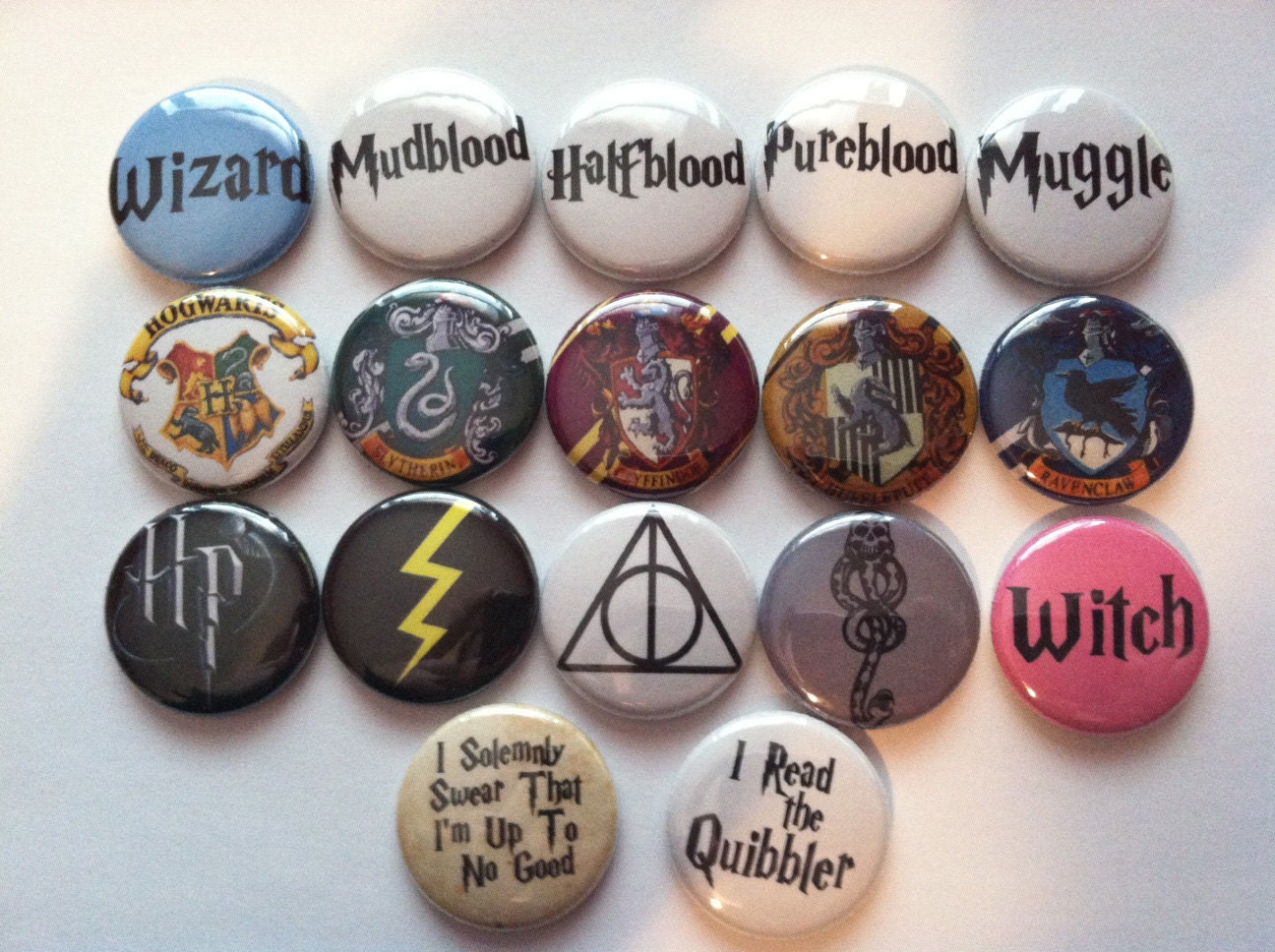 Harry Potter Pins Set Of 6 By Frostovision On Etsy