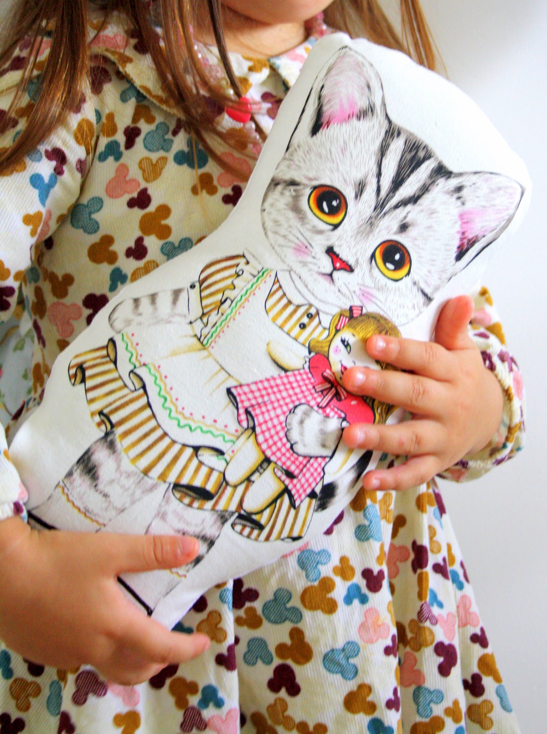 Cat Vintage Style Paper Doll / Cat cloth doll