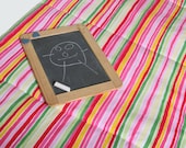 Toddler NAP MAT / Non-Toxic Eco Friendly Preschool Nap Mat Pad - Pink Rainbow Stripes ( Ready to Ship)