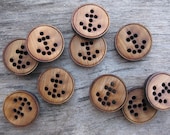 Four 3/4" Bamboo Anchor Buttons