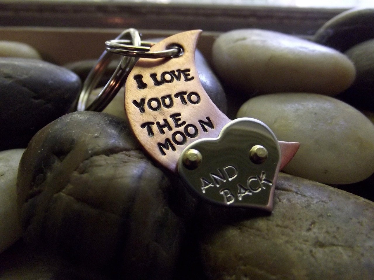 Love to the moon keychain