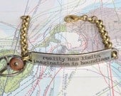 Inspirational Bracelet "Reality Has Limits, Imagination Is Boundless"