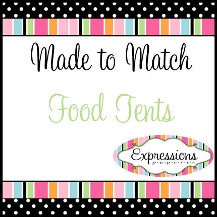 Made to Match Personalized Food Tents
