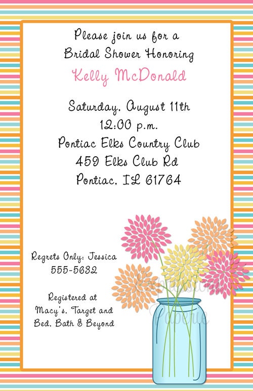 Mason Jar, Country Bridal Shower Invitations Il_570xn
