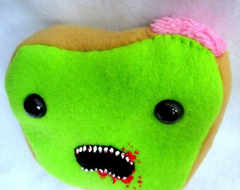 Zombie Toast - Undead Food Plush (Made to Order)