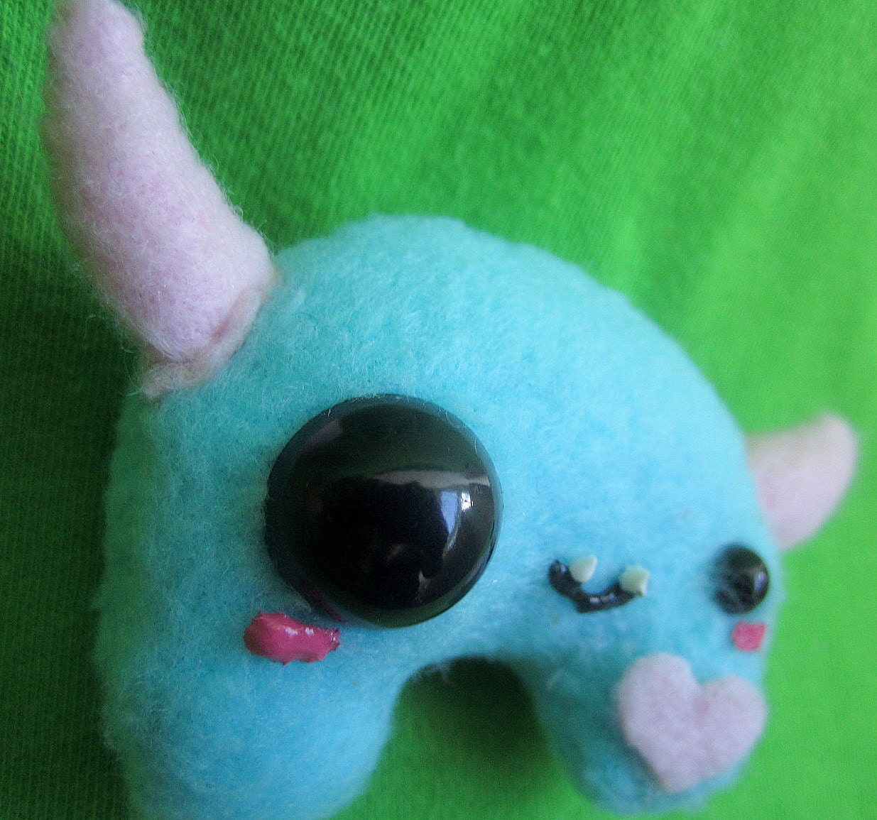 Candy Plush Monster - Cute Tiny Pink and Blue with Horns